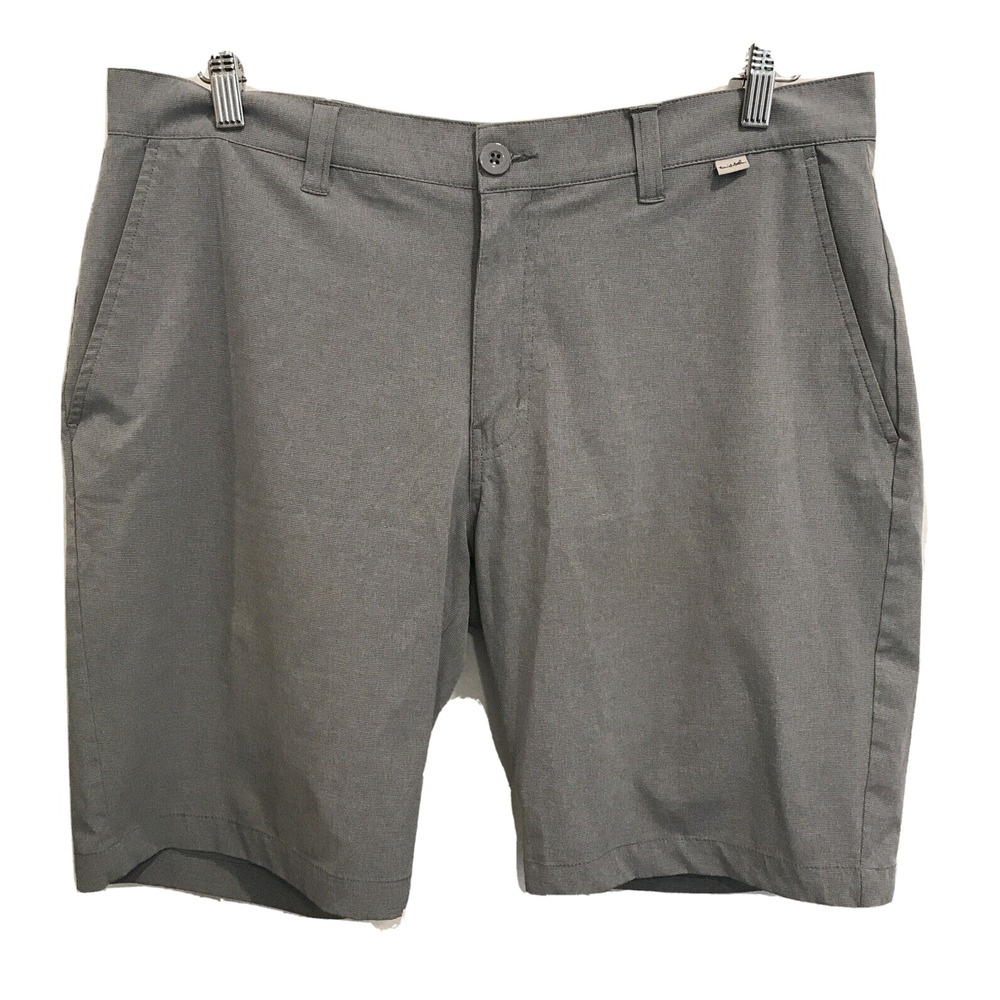 Travis Mathew Mens Gray Golf Shorts Size 36 Athleisure Lightweight Athletic